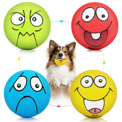 HDSX Smiley flat-ball pack in bright colors helps find toys quickly.