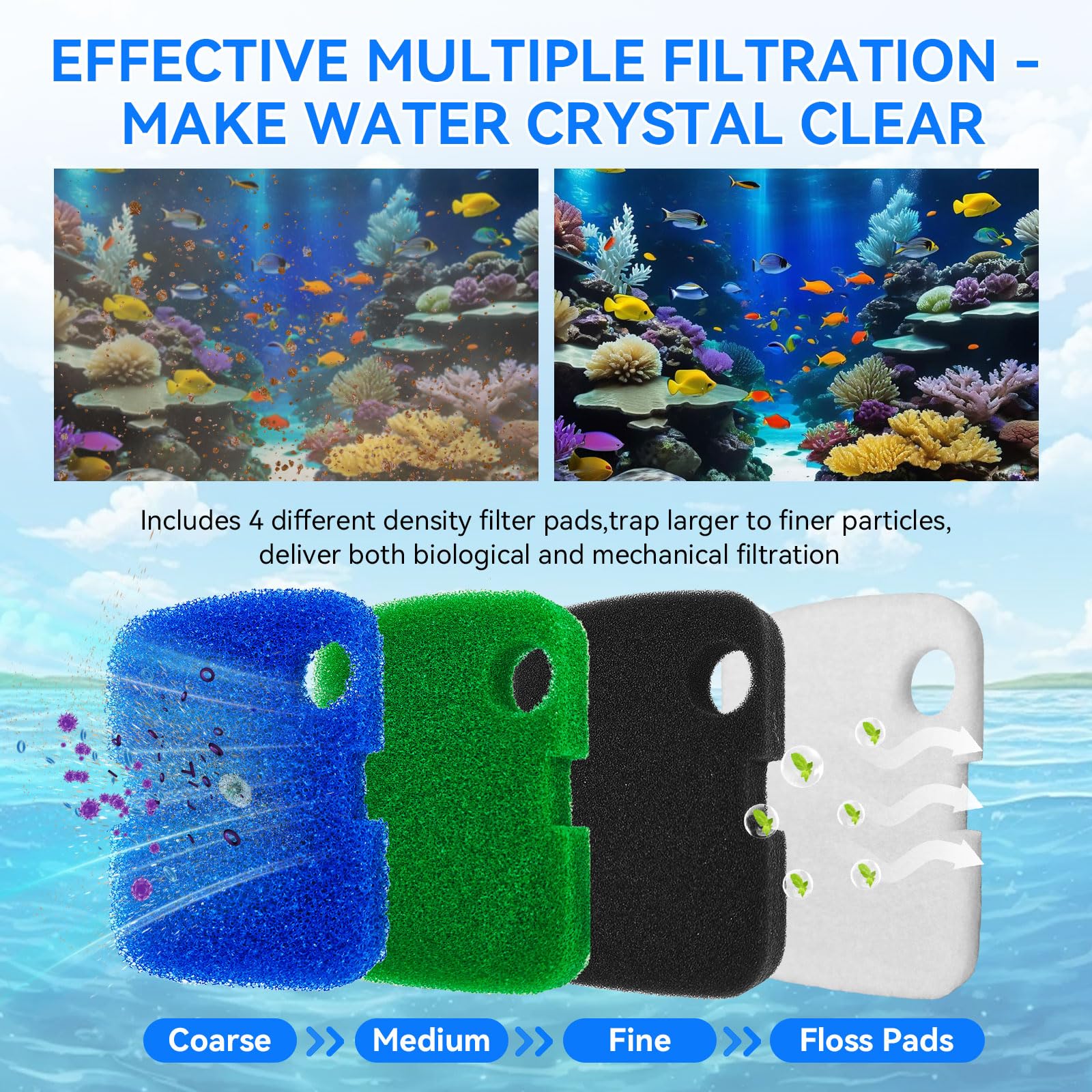 HDWGGD black fine sponge pad polishes water for crystal clarity