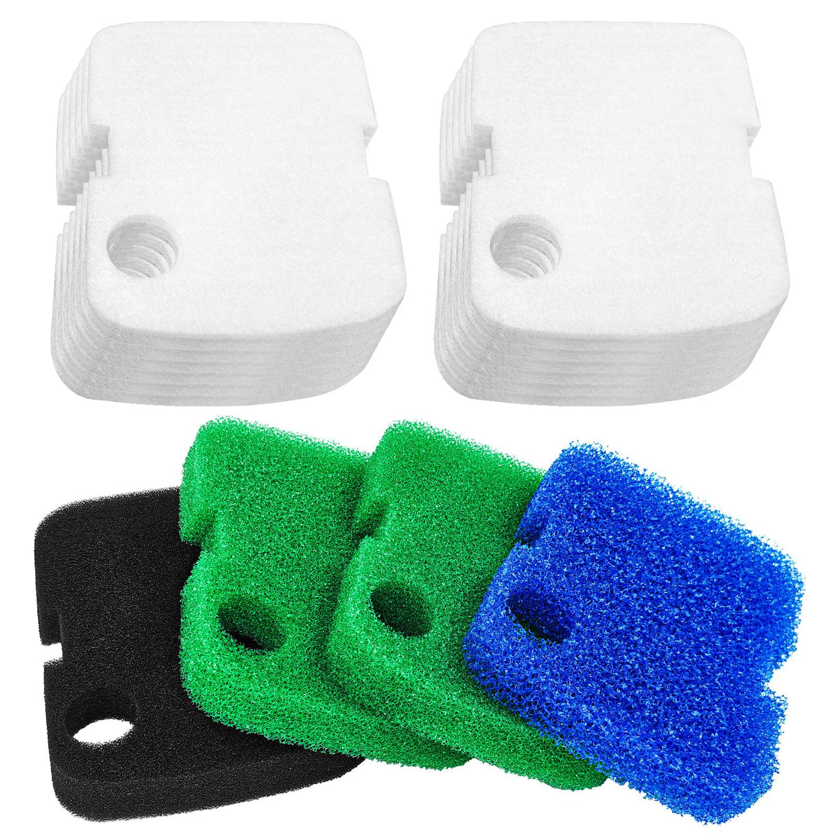 HDWGGD coarse black sponge pad captures large debris for clearer water