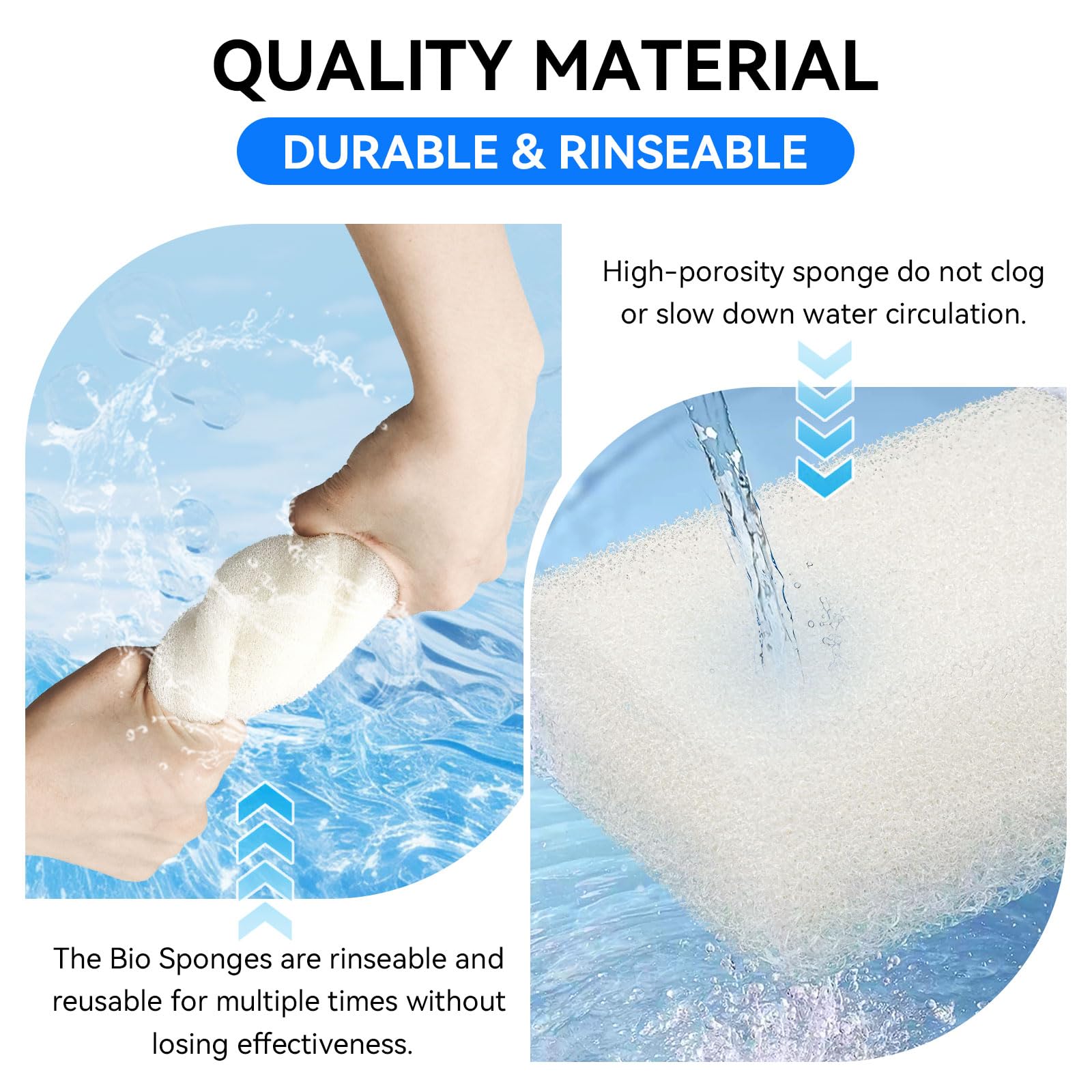 HDWGGD easy-to-install replacement pads prevent clogs and maintain steady flow.