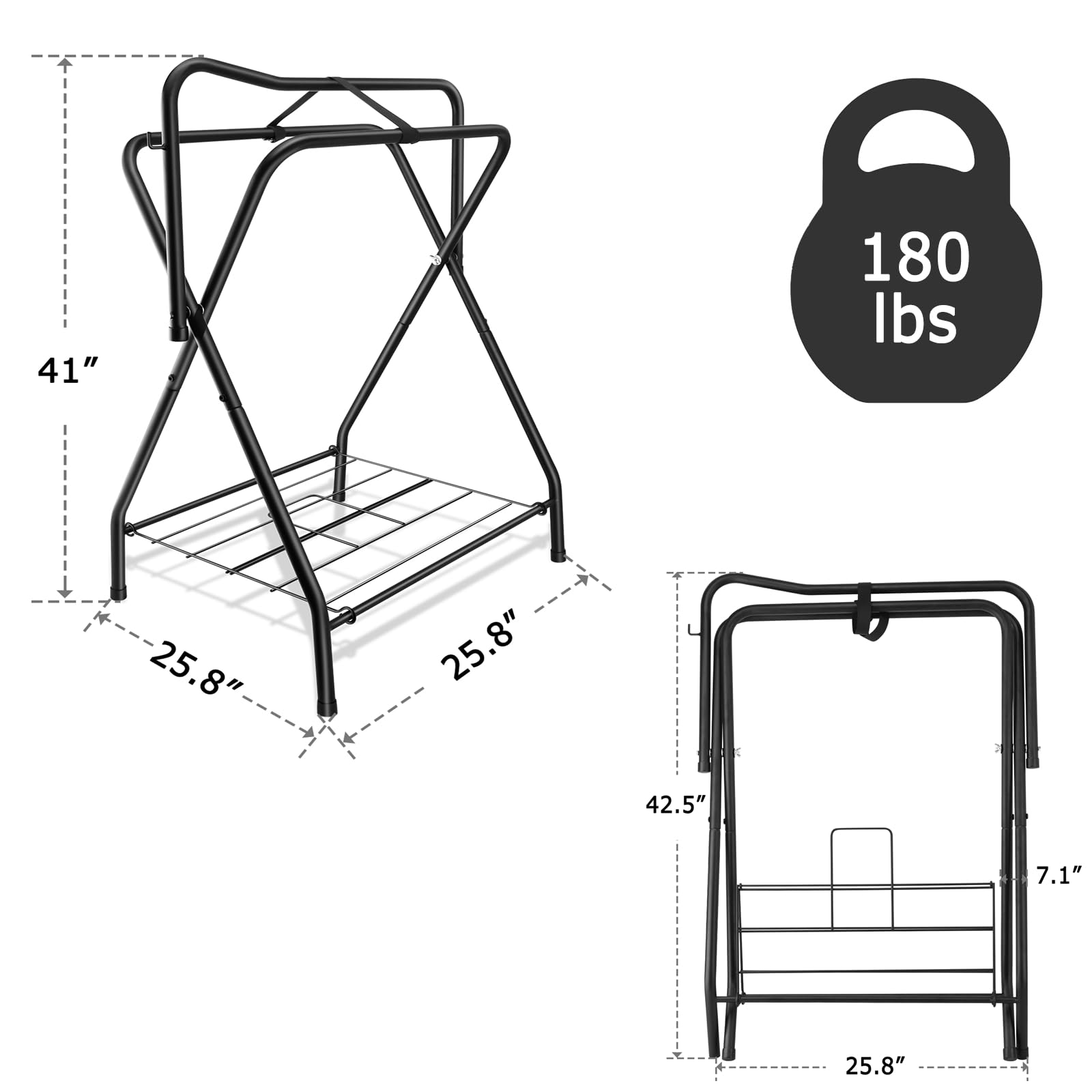HDYEGY folding saddle rack assembly instructions for easy setup.