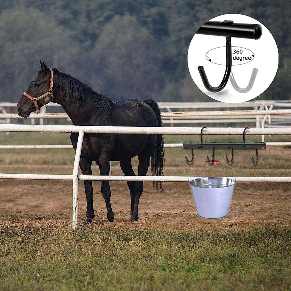 HDYEGY tack rack in durable mild steel with anti-rust coating for long-lasting stall use.