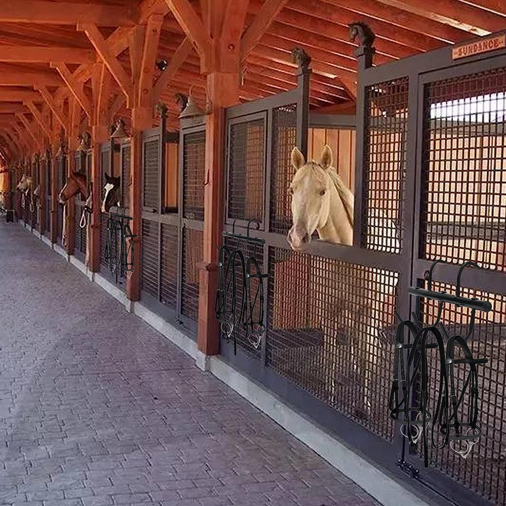 HDYEGY tack rack versatile for stalls, closets, and gardens, keeping gear organized.