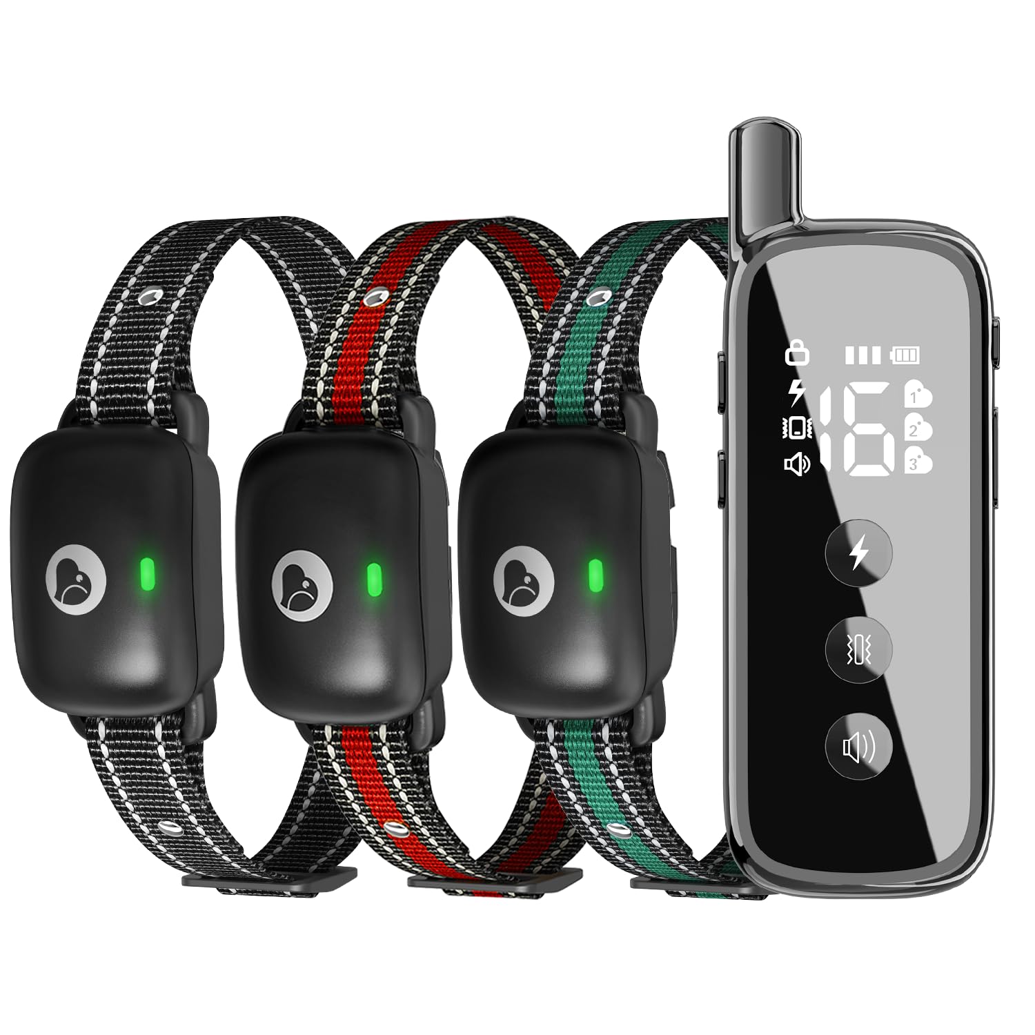 Heaflex dog shock collar remote control enables precise beep and vibration training.