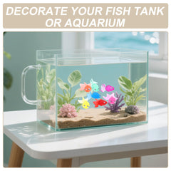 Healifty artificial goldfish rubber texture close-up shows durability for long-term aquarium decoration.
