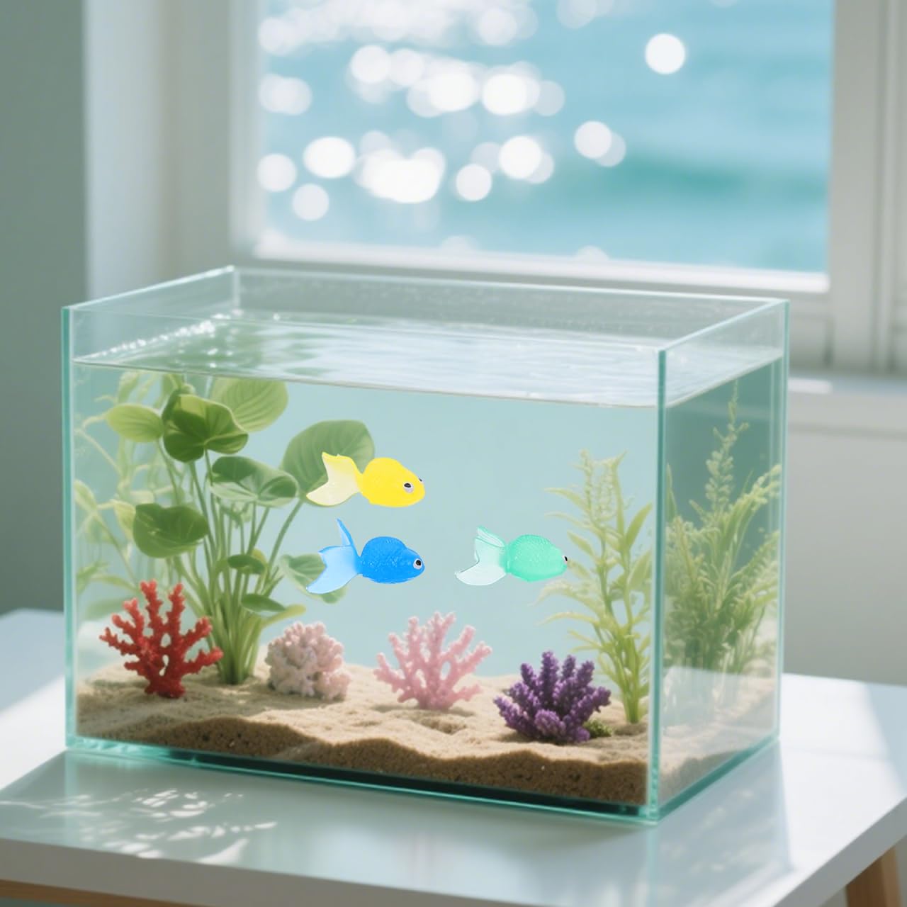 Healifty artificial goldfish rubber material emphasizes lasting tank accents.