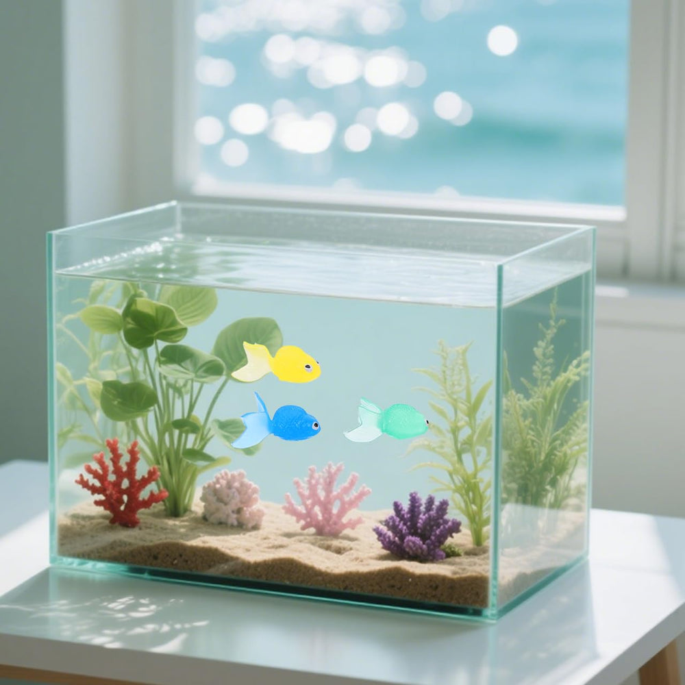 Healifty artificial goldfish rubber material emphasizes lasting tank accents.