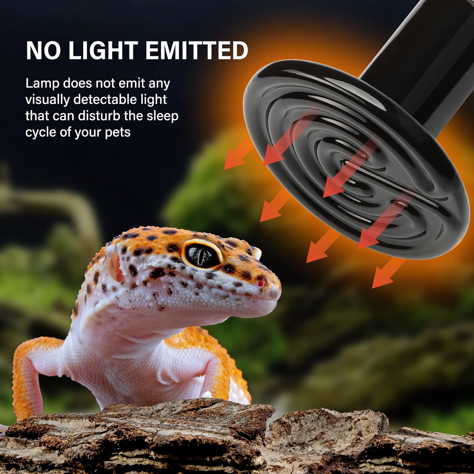 HealSmart poultry brooder heat lamp keeps chicks warm without disturbing daytime activity