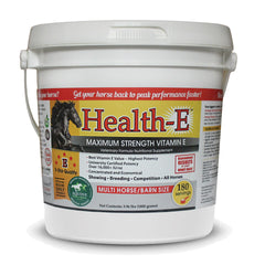 Health-E Vitamin E powder bottle pour for easy dosing that supports muscle and skin health