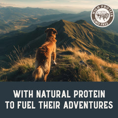 Health Extension Bison & Fish Dehydrated Jerky ingredients label shows limited ingredients.