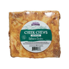 Health Extension Cheek Chews durable chew close-up demonstrates sturdy texture for aggressive chewers.
