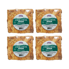 Health Extension Cheek Chews packaging reveals non-GMO chicken treats in a convenient 4-pack.
