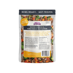 Health Extension Gently Cooked lamb carrot dog food served in a bowl, ready to eat.