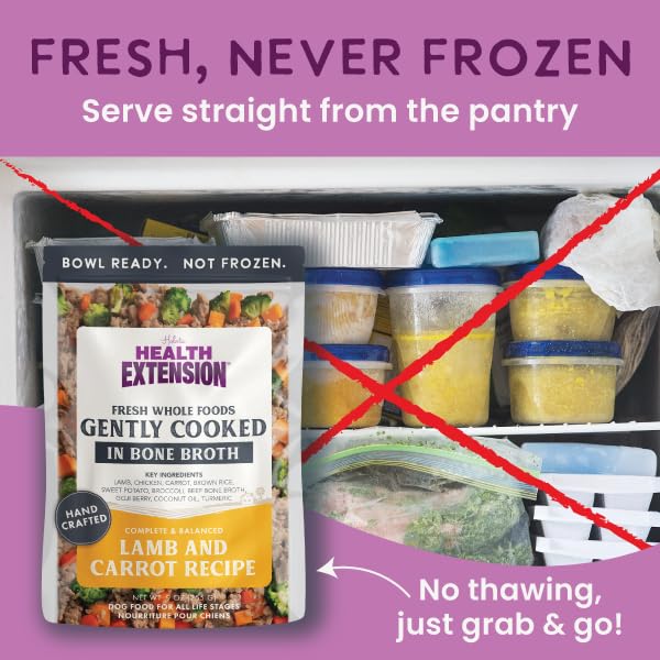 Health Extension Gently Cooked superfoods blend close-up featuring turmeric and coconut oil for vitality.