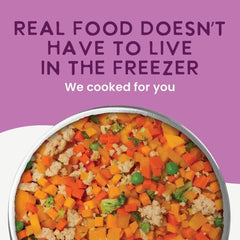 Health Extension Gently Cooked vegetarian recipe ingredients feature human-grade carrots and broccoli.