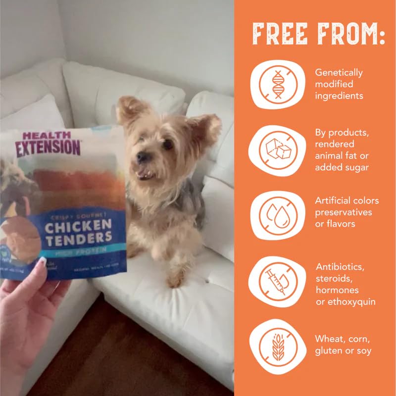 Health Extension chicken tenders suitable for adult dog reward moments