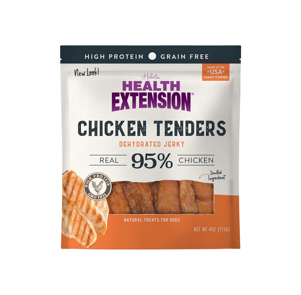 Health Extension Grain-Free Chicken Tenders packshot ready for training rewards