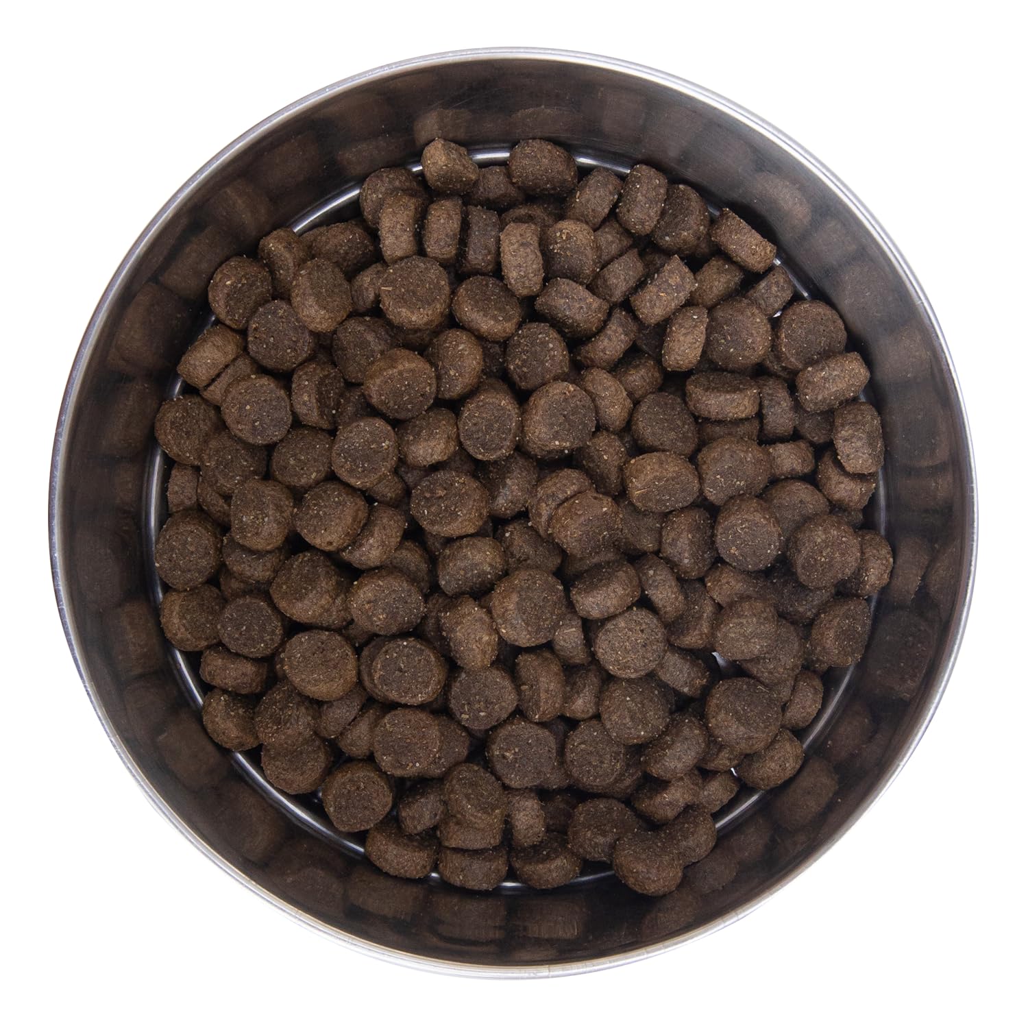 Health Extension Lamb & Brown Rice kibble closeup shows crunchy texture.