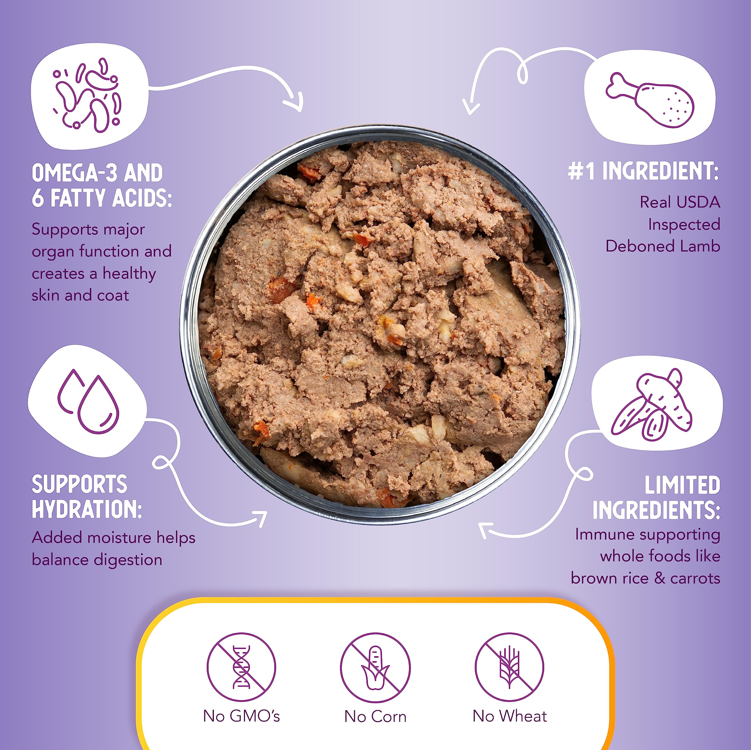 Health Extension Lamb Entree with kibble mix shown for versatile meals