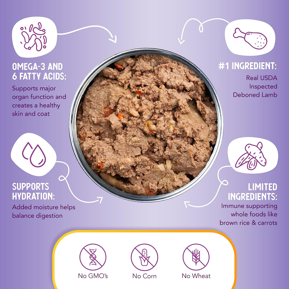 Health Extension Lamb Entree with kibble mix shown for versatile meals
