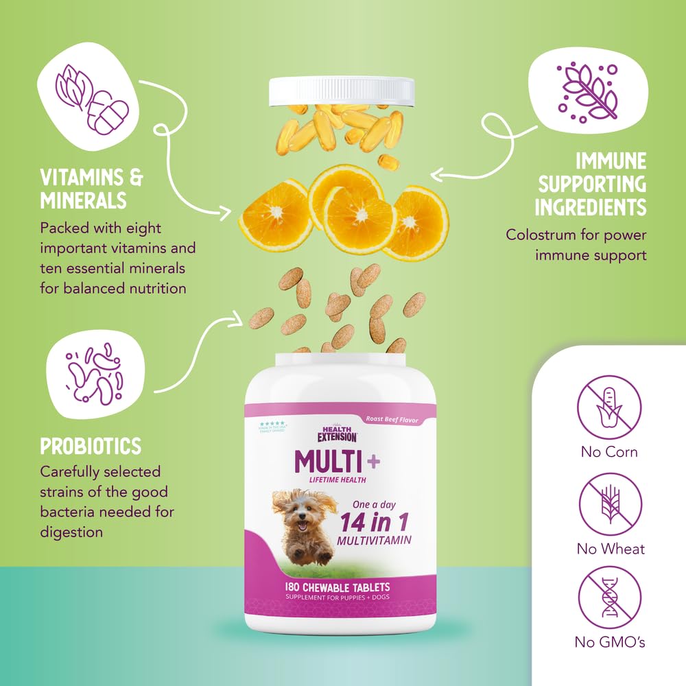 Health Extension Lifetime Multivitamin immune support with colostrum branding