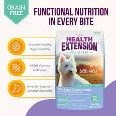 Health Extension Little Bites ingredients closeup featuring chickpeas and garden vegetables for nutrient-rich bites