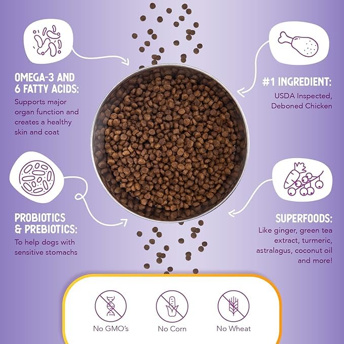 Health Extension Little Bites ingredients scene highlights natural ingredients and probiotics.