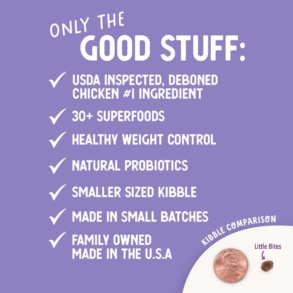 Health Extension Little Bites Lite brown rice ingredients showcase wholesome nutrition.