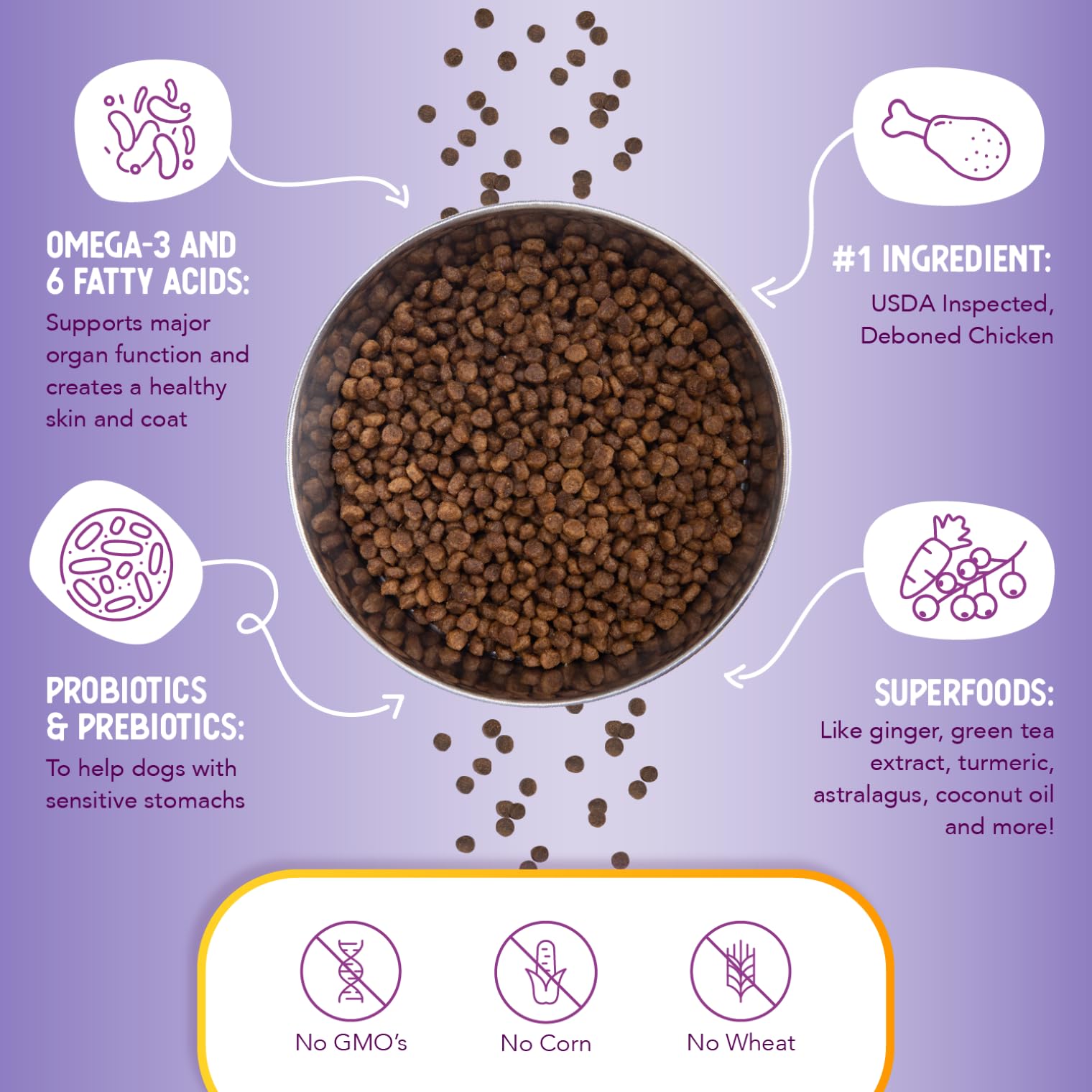 Health Extension Little Bites small-dog meal setup emphasizes convenience