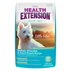 Health Extension Little Bites, tamaño ideal para cachorros, facilita la masticación y la ingesta.