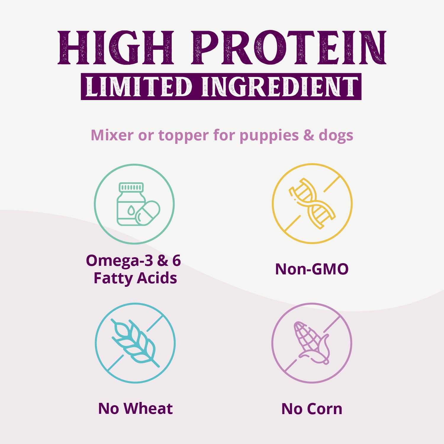 Health Extension no hormones or antibiotics label on wet dog food.