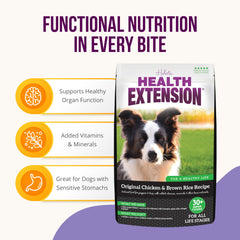 Health Extension Original ingredients image highlights turmeric and probiotics for natural supporting ingredients.