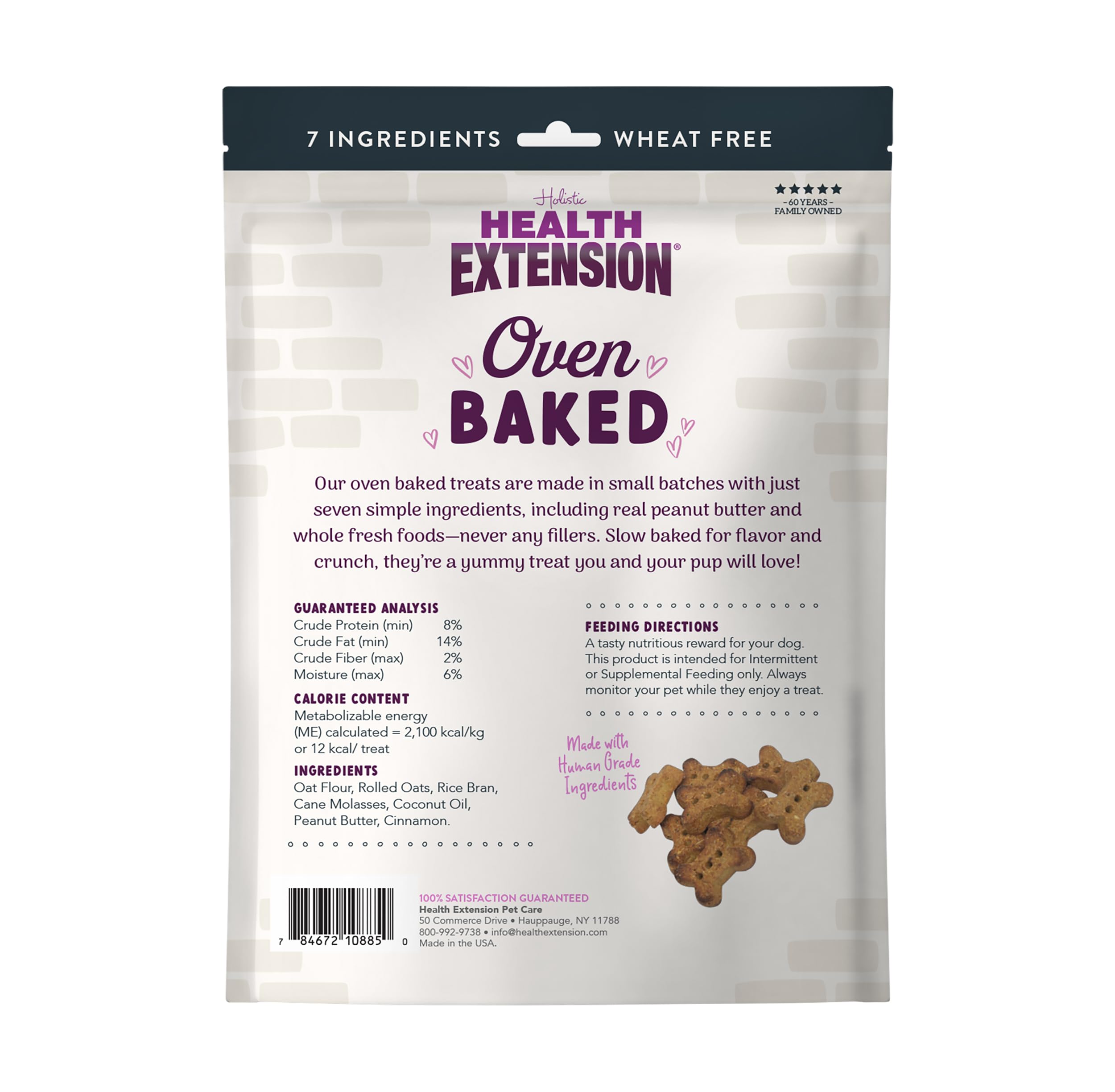 Health Extension peanut butter crunch close-up highlighting crunchy texture ideal for training rewards
