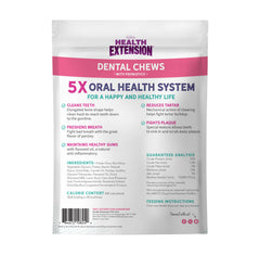Health Extension Probiotic Dental Bones closeup showing ridged texture for plaque control.