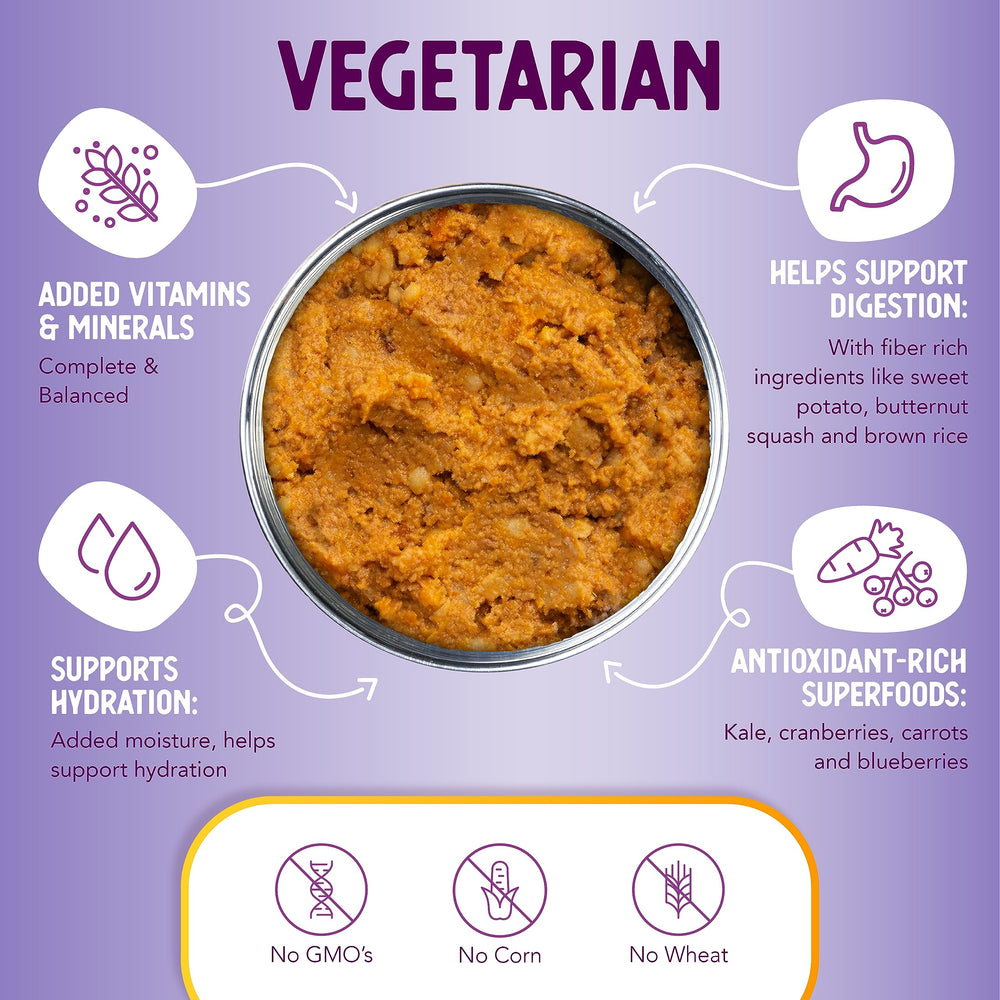 Health Extension Vegetarian Entrée hydration bowl illustrating moisture for dogs.