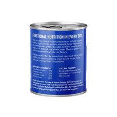 Serving bowl of Health Extension wet dog food showing complete, flavorful meal.