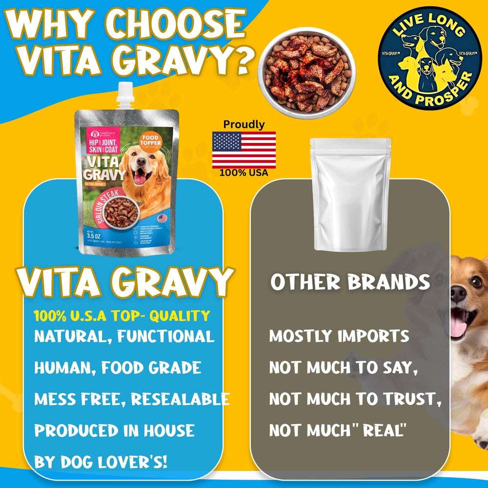 Healthpro Prods VitaGravy roast sirloin pouch: tasty treat for picky eaters.