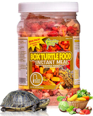 Healthy Herp Box Turtle Food packaging highlights USA-made formula for reptiles.