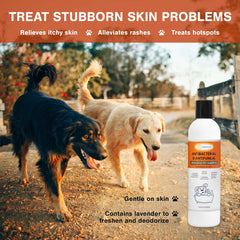 Healthy Paw Life Classics Lime Sulfur Shampoo lather demonstrates cleansing for itchy skin.