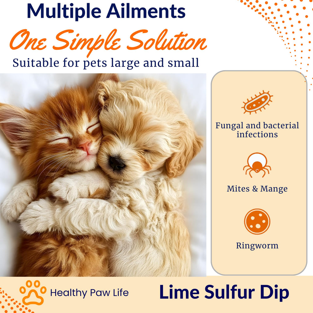 Healthy Paw Life lime sulfur dip concentrated formula image signifies cost-effective care