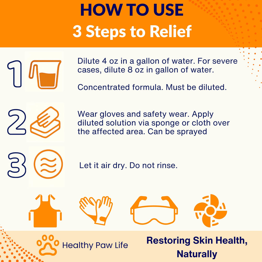 Healthy Paw Life lime sulfur dip gloves image showing protective rubber gloves
