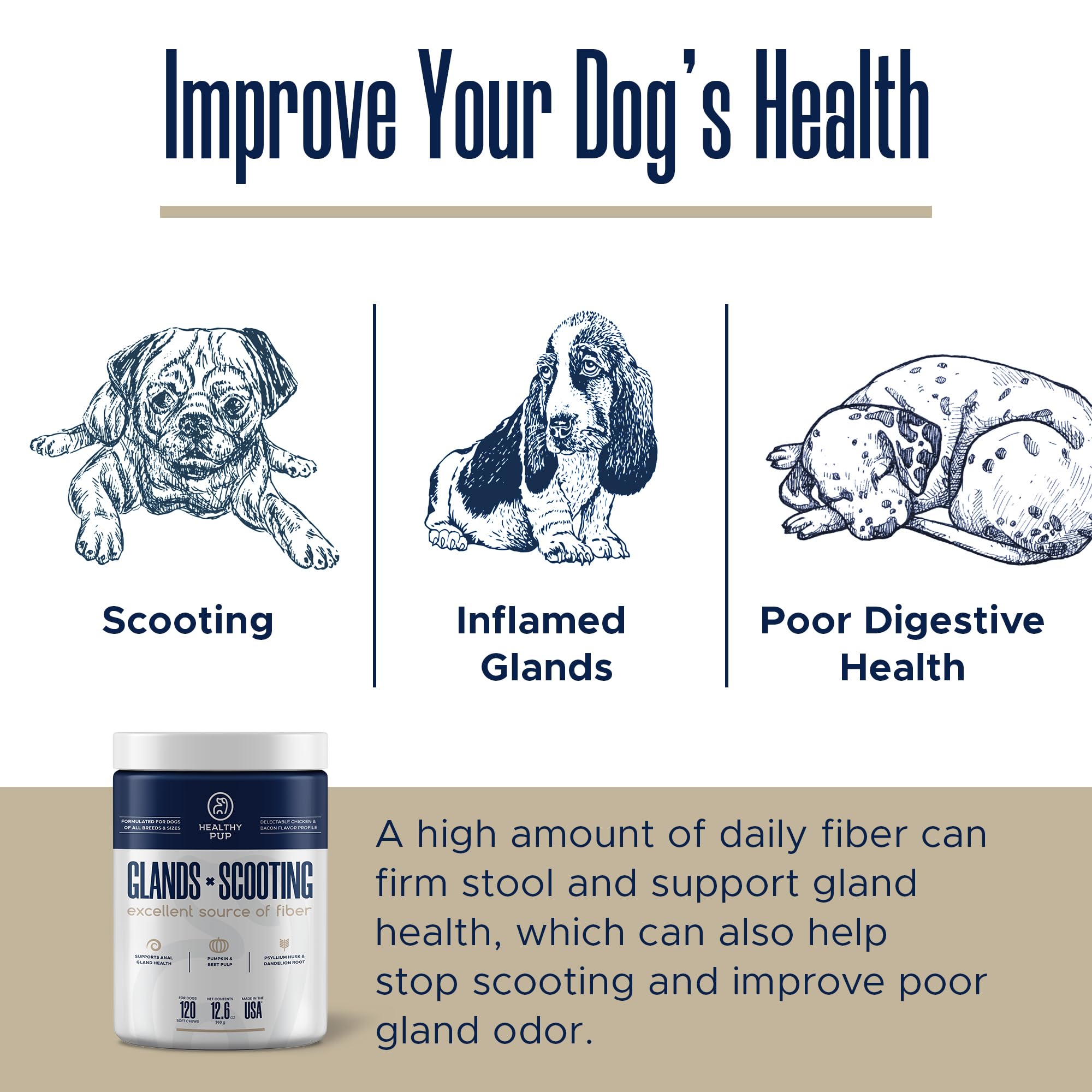 Healthy Pup pumpkin powder dog digestive support in a bowl