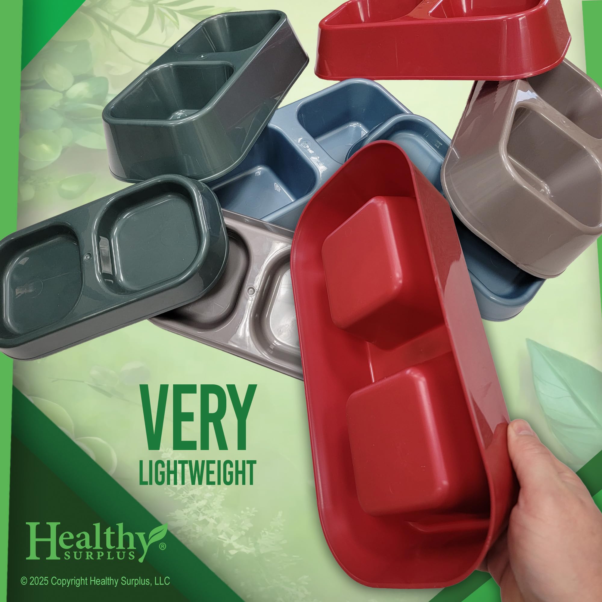Healthy Surplus made-in-USA feeder showcases BPA-free PP durability for everyday use.