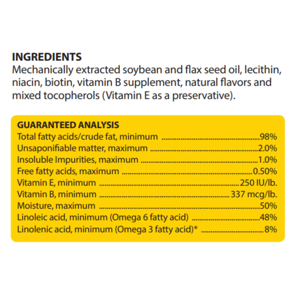 Healthy Coat supplement pour into bowl, showcasing bacon flavor for effortless daily feeding