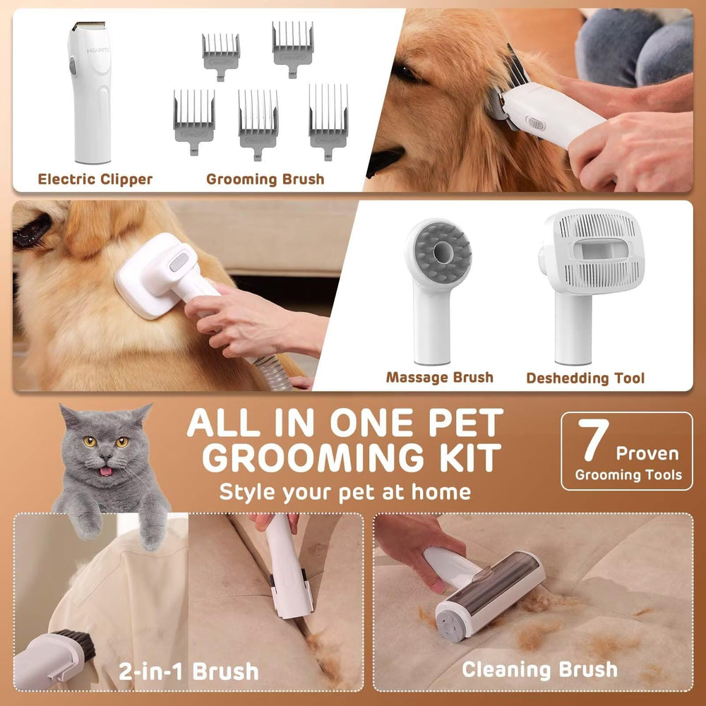 HEAPETS deshedding brush and grooming brush for smoother coat care and reduced shedding.