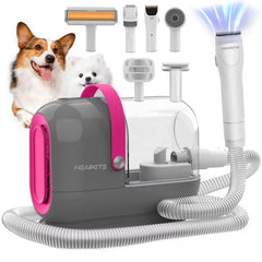 HEAPETS dog grooming vacuum kit setup for easy at-home grooming sessions.