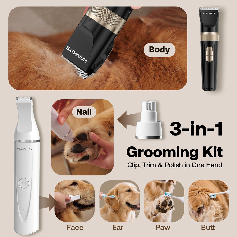 HEAPETS dog hair clippers cordless design for flexible grooming anywhere