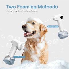 HEAPETS dog shampoo brush with soft silicone bristles for gentle cleaning