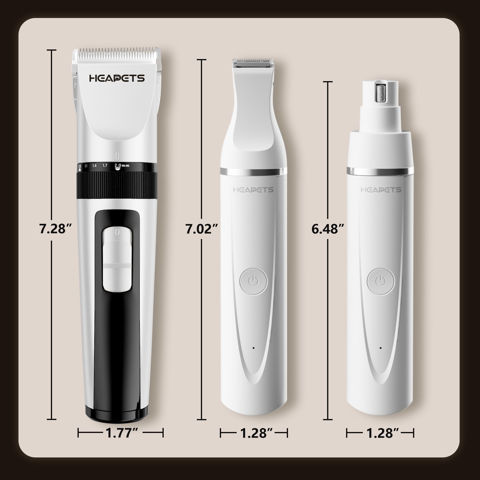 HEAPETS easy-clean removable blades simplify maintenance after grooming.