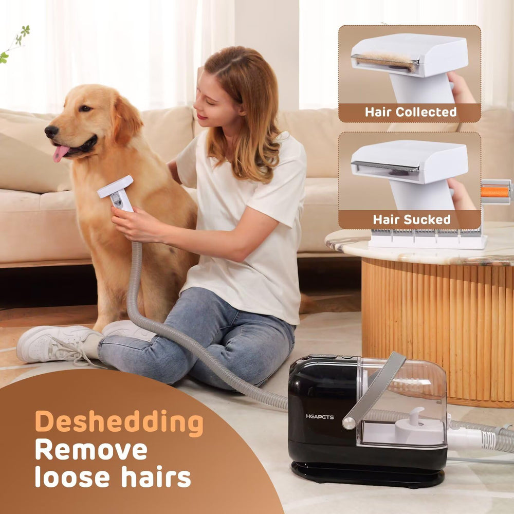 HEAPETS vacuum with adjustable suction levels for pet comfort